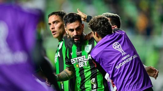 De cabeça, Mastriani fez o gol do América no empate com o Bragantino