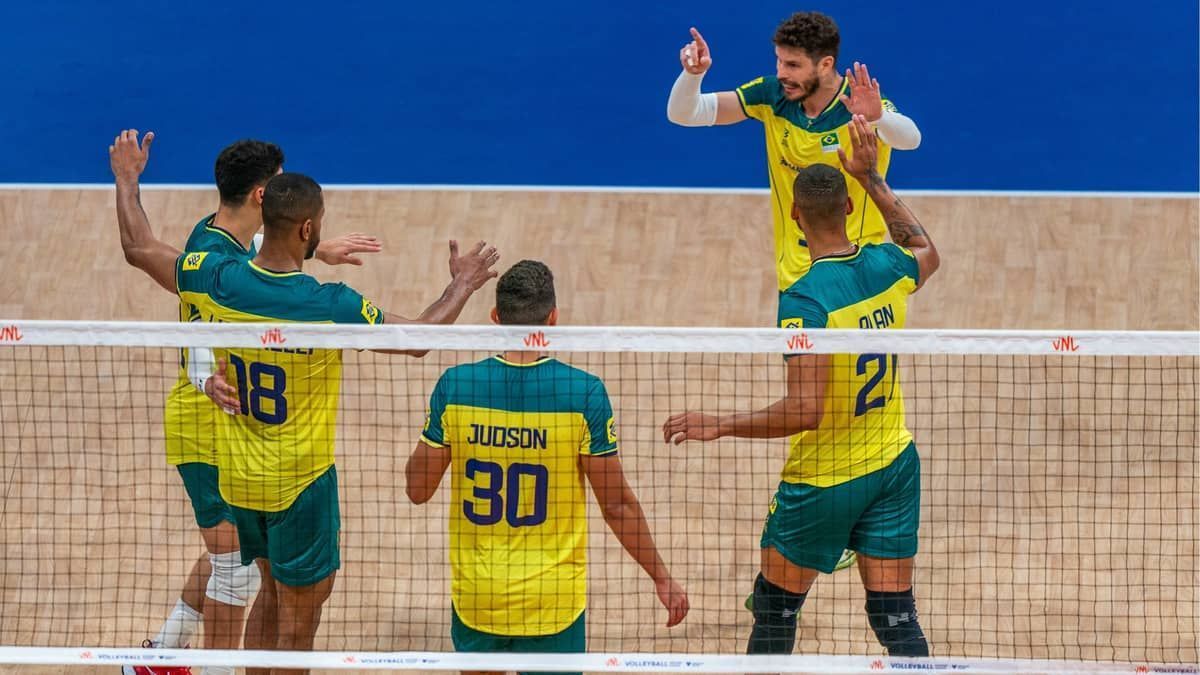 Brasil vence a Eslovênia e se recupera na Liga das Nações de vôlei