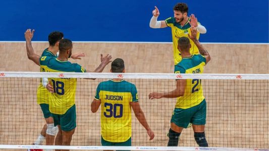 De virada, o Brasil venceu a Eslovênia pela Liga das Nações de Vôlei masculino
