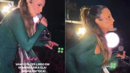 De volta aos palcos, Ivete Sangalo se emociona ao homenagear Preta Gil: 'Guerreira'; veja vídeo