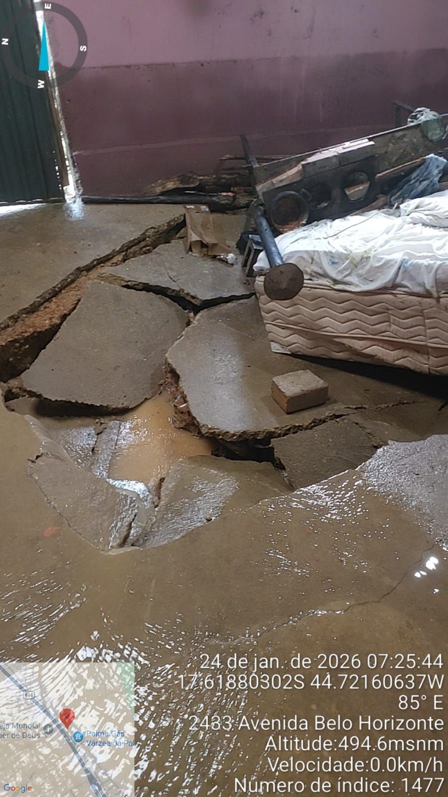 Após temporal alagar cidade, a Defesa Civil mantém ações em Várzea da Palma, Norte de Minas