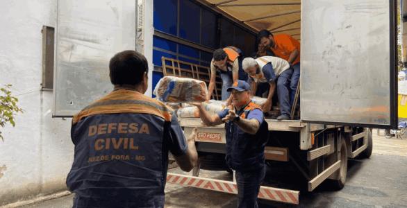 Defesa Civil Estadual realizou doações para Juiz de Fora