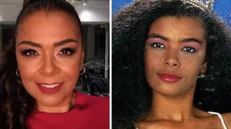 Deise Nunes atualmente e quando ganhou a coroa de Miss Brasil em 1986