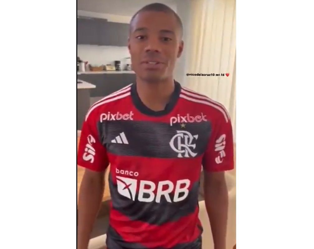 De La Cruz tem vídeo vazado vestindo a camisa do Flamengo