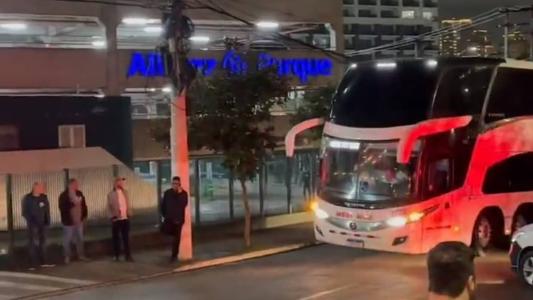Delegação do Atlético chegou ao Allianz Parque às 20h12 (de Brasília)