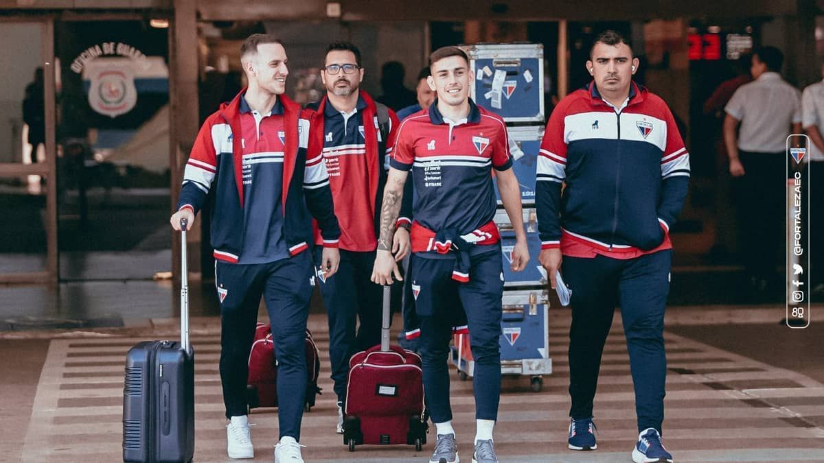 Fortaleza chega a Assunção para jogo da Sul-Americana; veja provável escalação