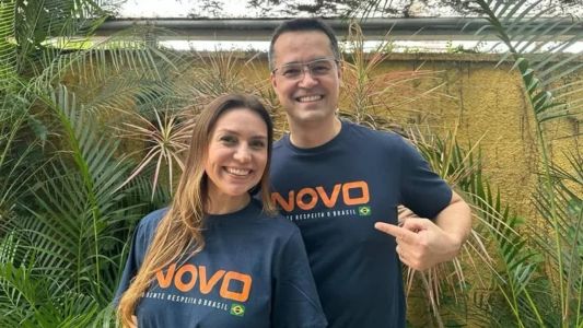 Deltan Dallagnol e sua esposa, Fernanda, entraram para o partido Novo