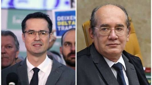 Deltan Dallagnol (Pode-PR) e o ministro Gilmar Mendes