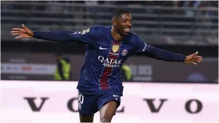 Dembélé marcou um dos gols do PSG no tempo normal