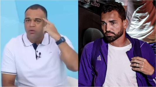 Denilson (esq), ex-jogador, e Gilberto (dir), atacante do Cruzeiro