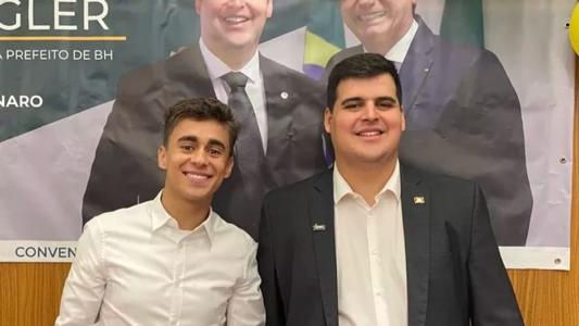 Deputado federal eleito Nikolas Ferreira e deputado estadual eleito Bruno Engler