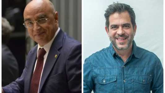 Deputado federal, Mário Heringer e o apresentador Délio Pinheiro