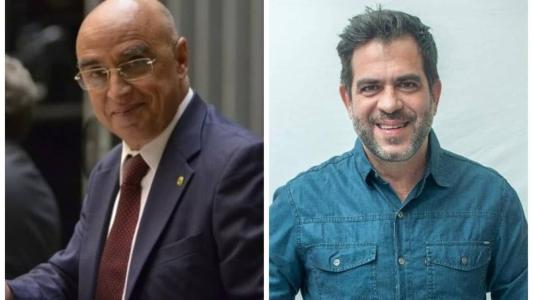 Deputado federal, Mário Heringer e o apresentador Délio Pinheiro