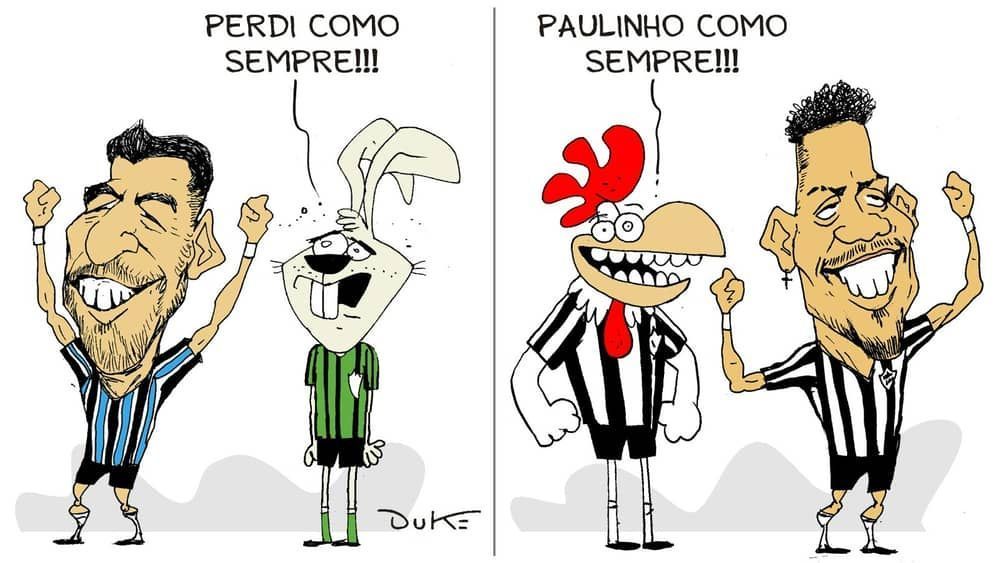 Charge do Duke: a derrota do América e a vitória do Atlético no Brasileirão