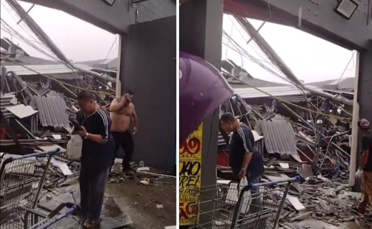 Vídeo: teto de supermercado desaba e deixa dezenas de feridos em São Paulo