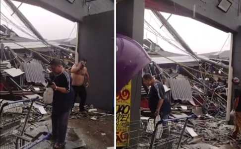 Foto mostra hospital que desabou em Diadema (SP)