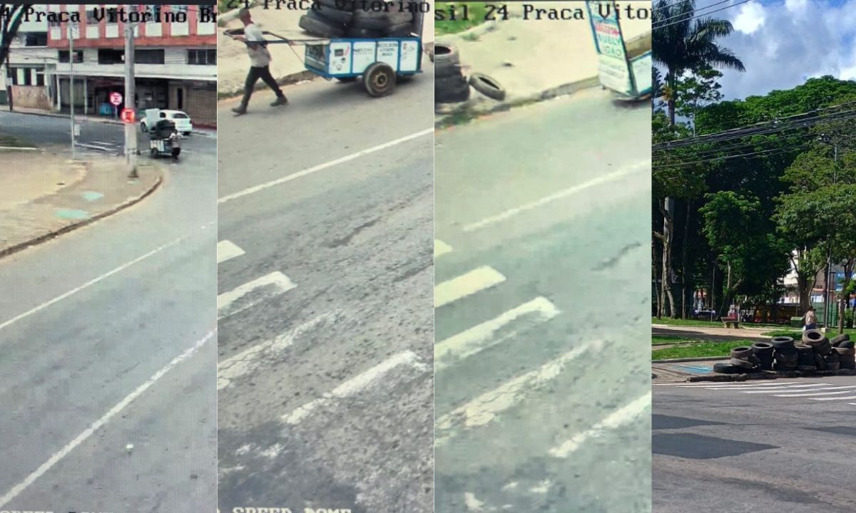 Homem é multado por descarte de pneus em praça de Juiz de Fora