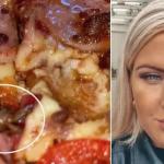 Mulher encontra aranha ‘cozida’ em meio ao recheio de pizza
