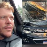 Cantor Ferrugem e equipe sofrem acidente de ônibus no RS: 'Destruiu tudo'