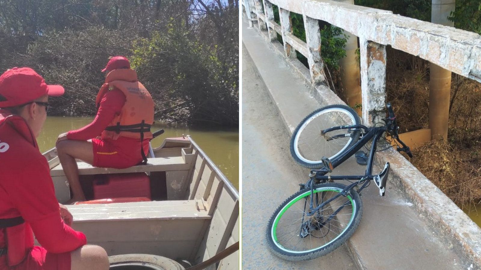 Bombeiros encontram corpo de ciclista que morreu ao cair de ponte em MG