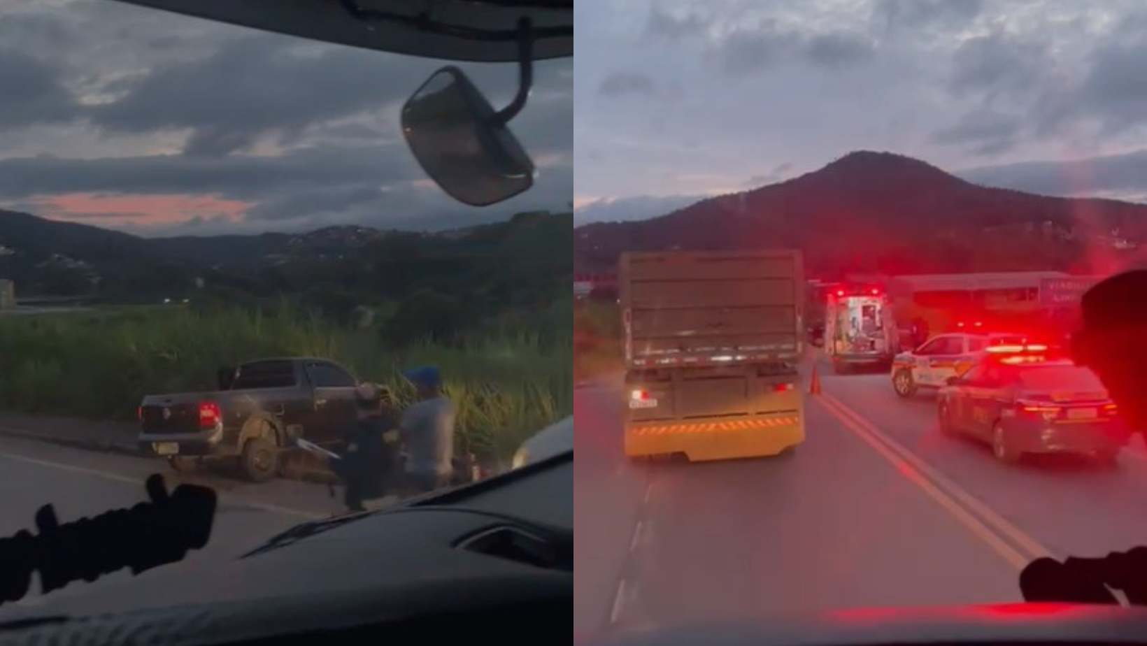 Acidente na BR-381 em Sabará deixa grande congestionamento na manhã desta terça-feira (23)