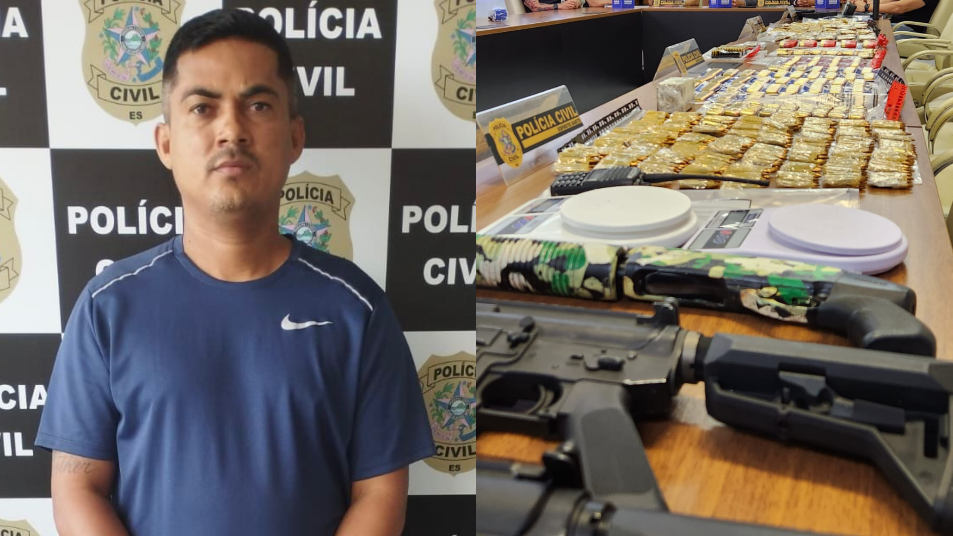 Polícia Civil prende mandante de duplo homicídio e encontra seis armas e 2304 munições