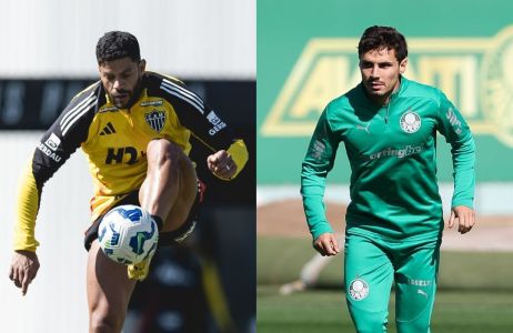 Hulk e Veiga se enfrentarão no duelo entre Atlético e Palmeiras