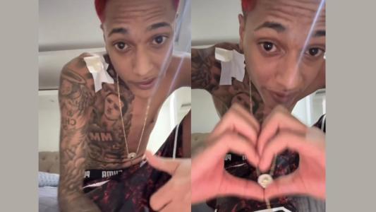 Rapper Oruam em vídeo nas redes sociais na tarde desta terça-feira (22)
