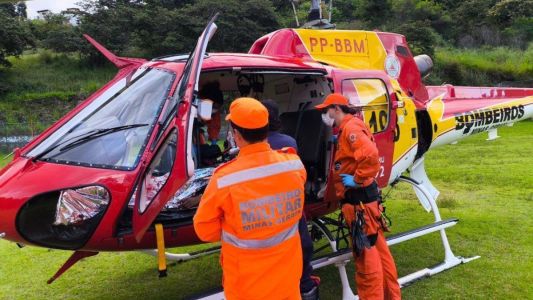 Homem foi transferido pela aeronave Arcanjo 02 ao Hospital João XXIII