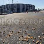 Entorno da Arena MRV amanhece coberto de milho antes de Atlético x Cruzeiro