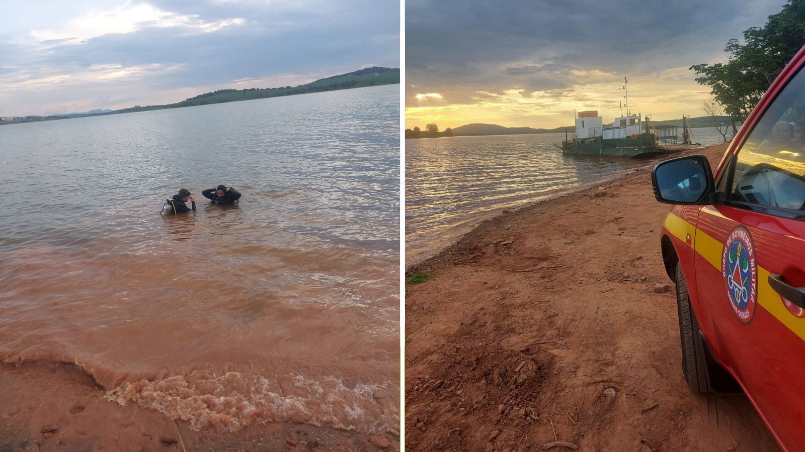 Bombeiros encontram corpo de homem que se afogou em represa de Alfenas