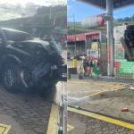 Batida em posto gasolina deixa nove feridos na BR-381, em MG