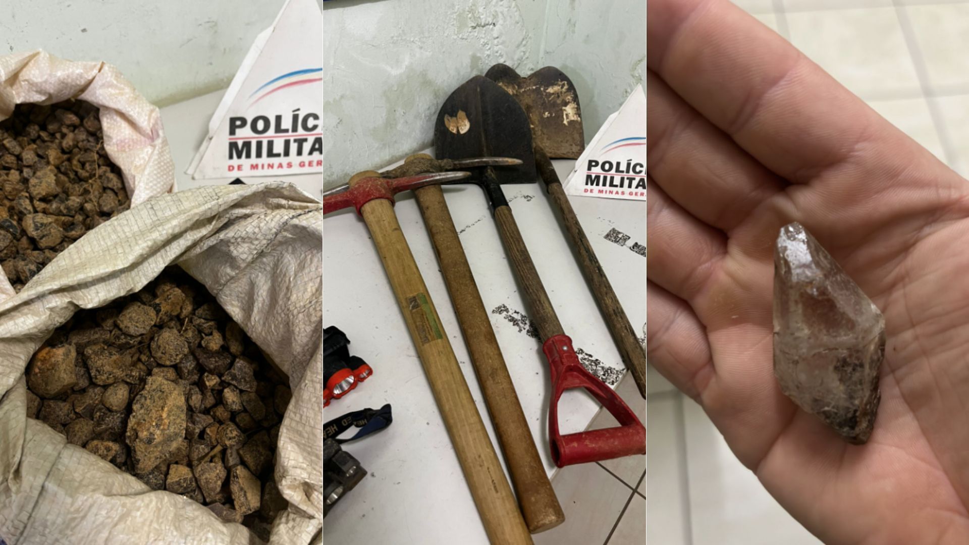 Grupo de homens é preso em garimpo ilegal na cidade de Inhaúma (MG)