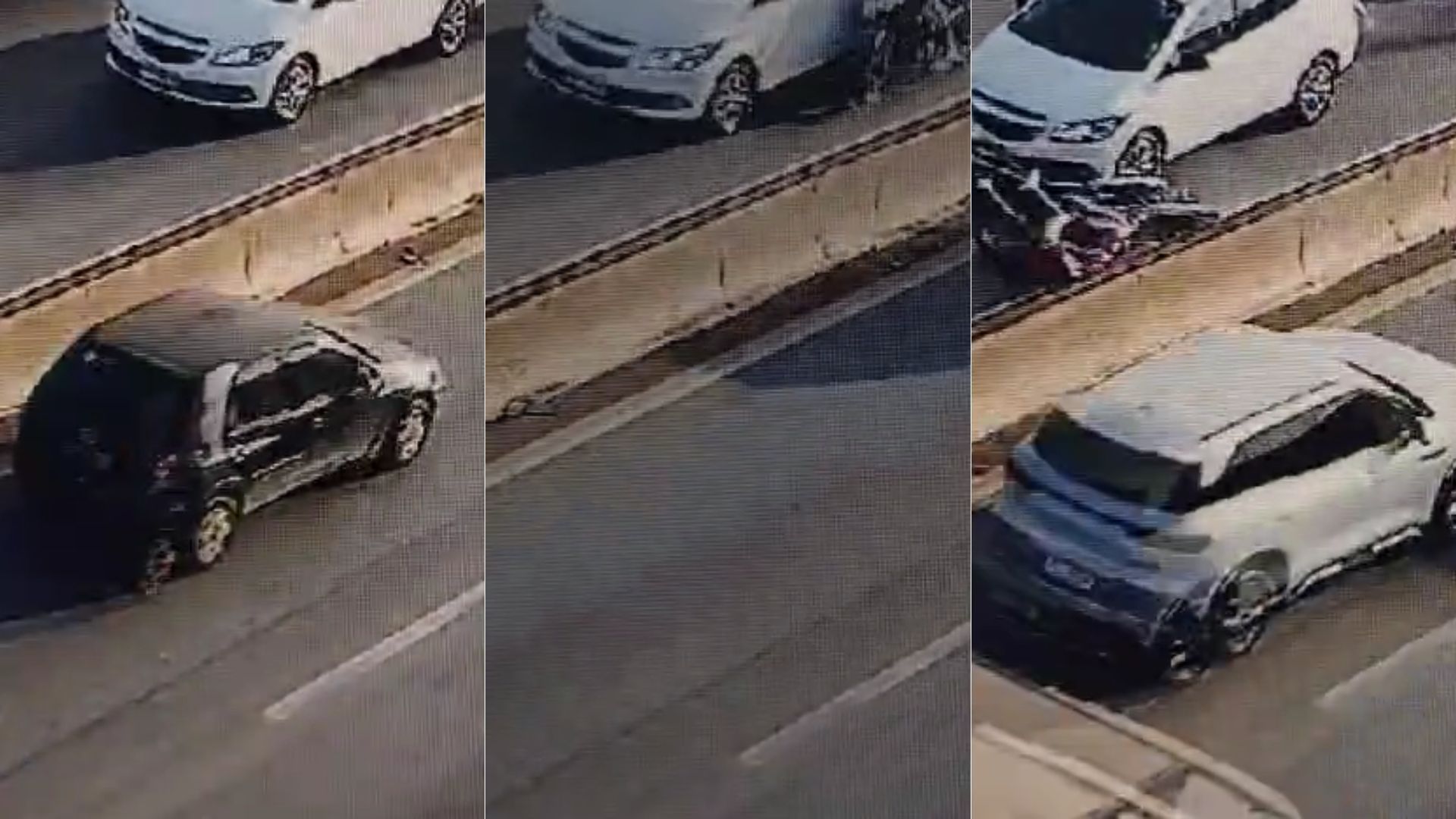 Motociclista bate em carro e causa congestionamento no Anel Rodoviário em BH
