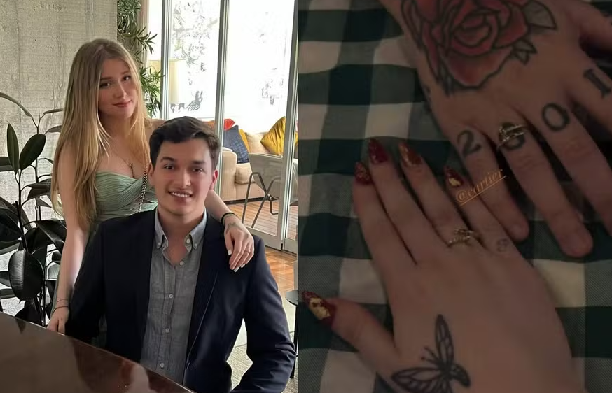 Aos 19 anos, filha de Alessandra Negrini fica noiva e mostra aliança de luxo