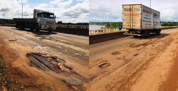 Imagens mostram defeitos na estrutura da ponte em 2020