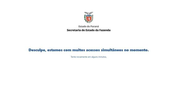 Portal do IPVA do Paraná apresentou instabilidade nesta segunda-feira (20)