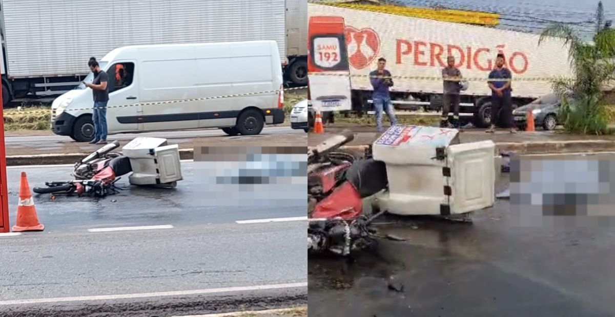 Motociclista morre em acidente com caminhão na Via Pepsi, em Contagem