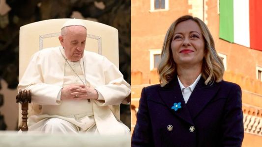 Papa Francisco e Giorgia Meloni, primeira-ministra da Itália