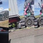 Acidente entre duas carretas deixa um morto na BR-381, no Sul de Minas