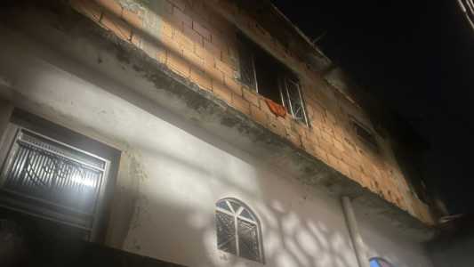 Segundo andar da casa após o incêndio