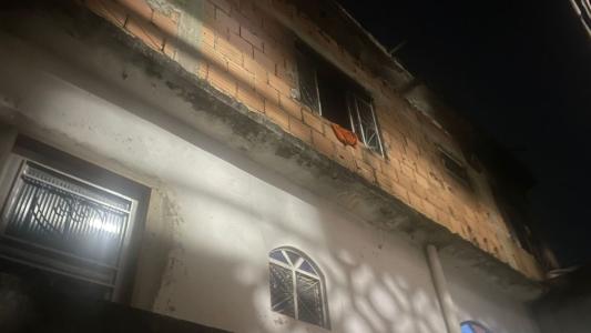 Segundo andar da casa após o incêndio