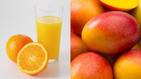 Suco de laranja e manga