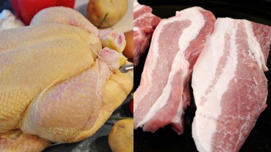 Frango e carne suína