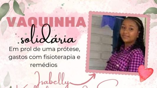 Família faz vakinha para adolescente vítima de bala perdida que teve perna amputada em BH