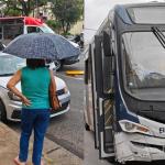 Acidente entre ônibus e carro deixa dois feridos na região Nordeste de BH