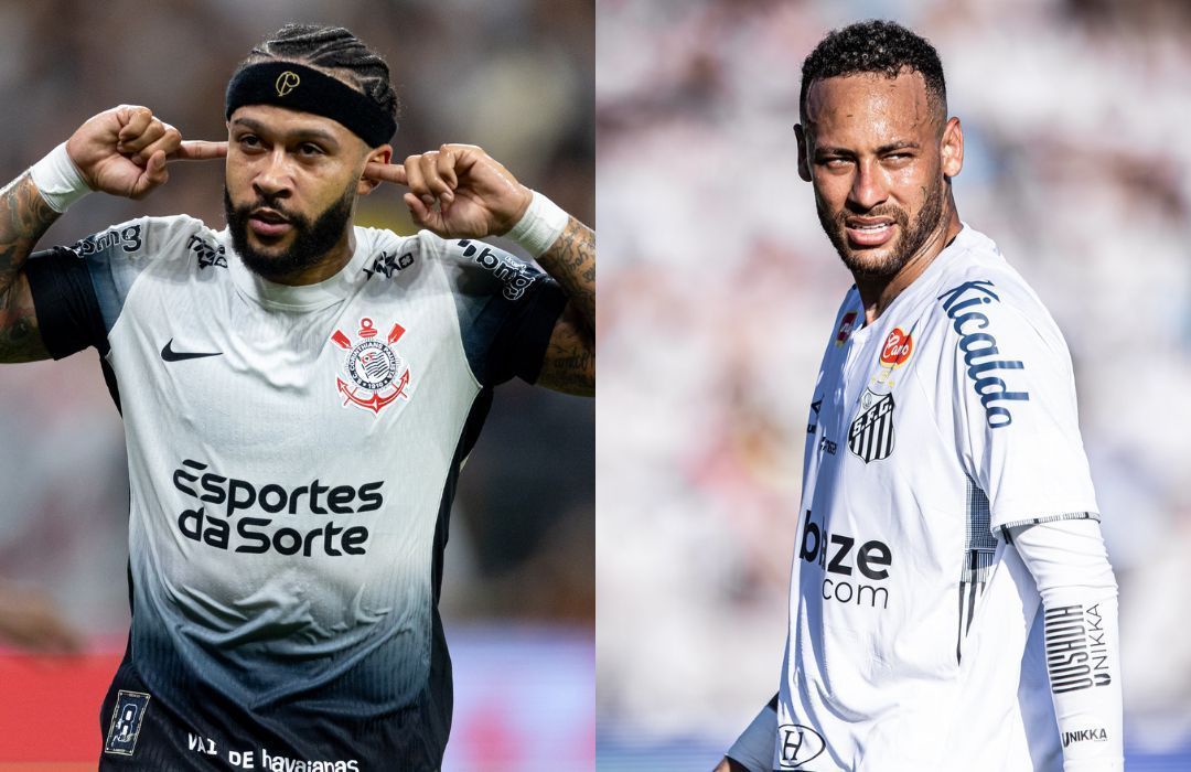 Corinthians e Santos disputam clássico especial para Neymar e Memphis Depay