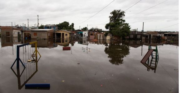 Inundação em Pelotas, no RS
