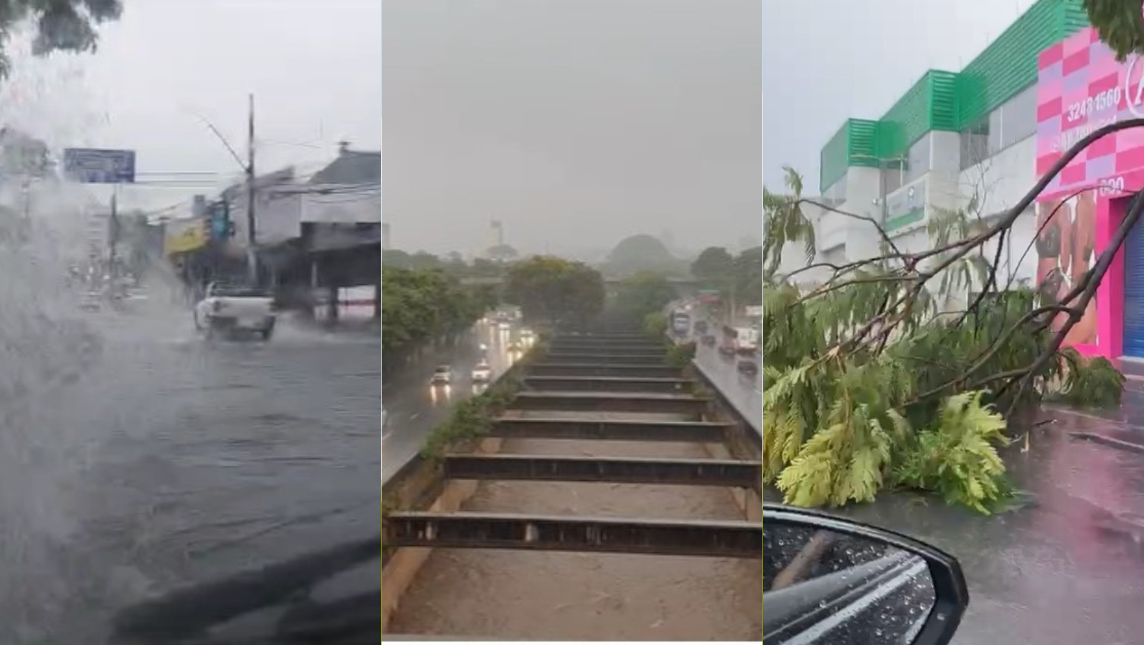 Vídeo: veja imagens da chuva e pontos de alagamento em Belo Horizonte nesta segunda-feira