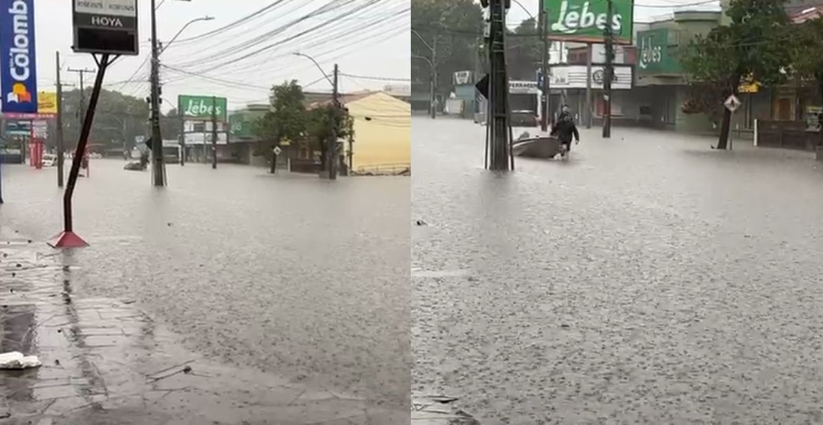 Porto Alegre volta a ficar alagada e moradores culpam entulho colocado nas ruas a pedido da Prefeitura